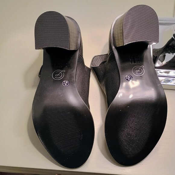 CHINESE LAUNDRY BLACK PEEP TOE LEATHER SHOE BOOTIE-SIZE 8M-NEVER BEEN WORN - Picture 2 of 2